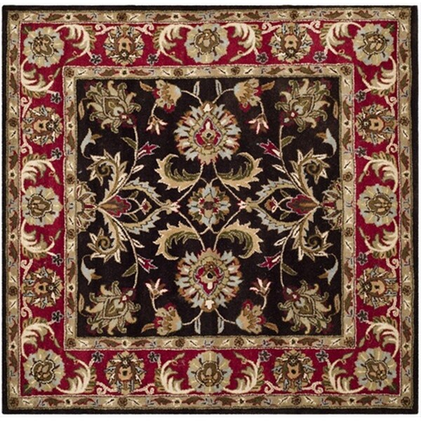 Safavieh 8 x 8 ft. Square Traditional Heritage Chocolate And Red Hand